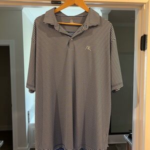 Rhoback Black and Gray Polo Dress Casual Short Sleeve